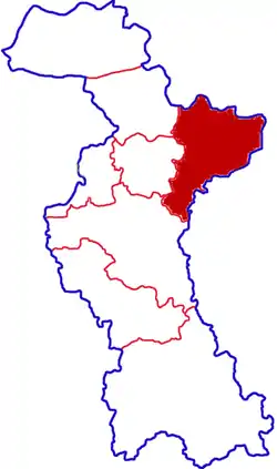 Location in Zibo