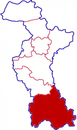 Location in Zibo