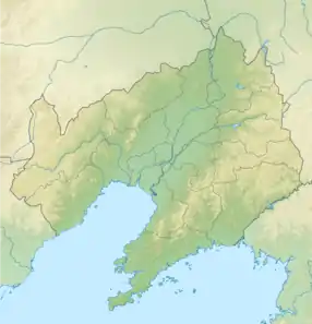 Map showing the location of Qianshan National Park