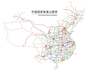 map of China's national highways