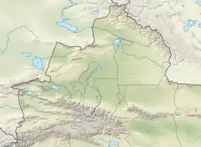 Location of the lake in Xinjiang