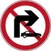 No right turn for small vehicles