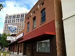 Chinese Odd Fellows Building, two stories, brick, thirty by sixty feet