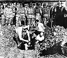 Prisoners being buried alive