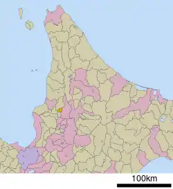 Location of Chippubetsu in Hokkaido (Sorachi Subprefecture)