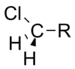 A chloromethyl group bonded to R.