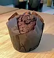 A chocolate muffin