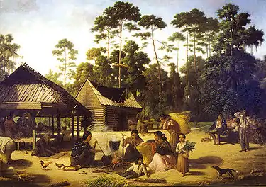 Choctaw Village near the Chefuncte