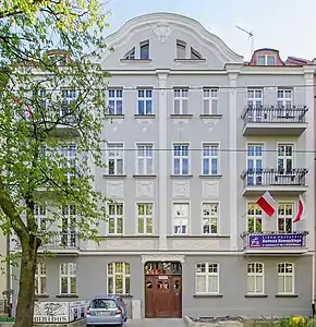 Located at 16 Chodkiewicza street (1910–1911), renovated in 2017.