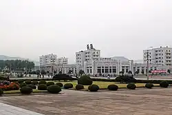 Downtown Chongjin in September 2011, as seen from the city's monument of Kim Il Sung.