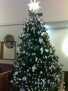 A chrismon tree (St. Alban's Anglican Cathedral, Oviedo, Florida)