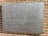 A plaque on Christchurch Spire