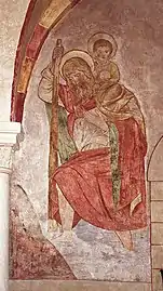 Fresco of St. Christopher, (Limburg Cathedral).