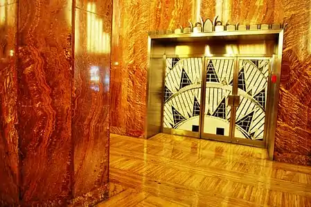 Interior door in the Chrysler Building (1930)