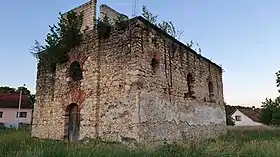 The southwest side of the ruined Church in 2020