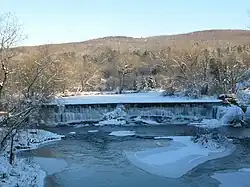 Waterfall in the village of Abercorn, Québec