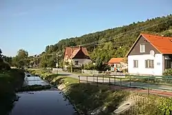 Bystřička River in Chvalčov