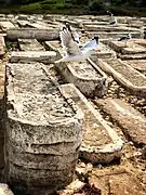 Tombstones of the new cemetery