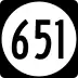 State Route 651 marker