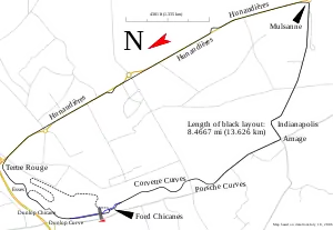 Layout of the Circuit de la Sarthe