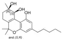 Chemical structure of cis-cannabitriol.