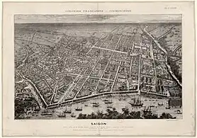 The map of Saigon in 1881.