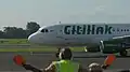 Citilink Airbus A320-200 taxiing at Halim