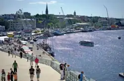 The cityscape of Kotka with the harbour.