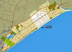 Location of Lomas de Solymar in Ciudad de la Costa