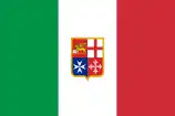 The civil ensign of Italy, a charged vertical triband.