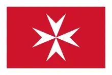 The Merchant Flag of Malta, the civil ensign, was introduced by the Merchant Shipping Act of 1964 and consists of a red field bordered in white, with a white Maltese Cross at its centre. This flag is flown by Maltese civilian vessels as their ensign. Maltese military vessels fly the National Flag.