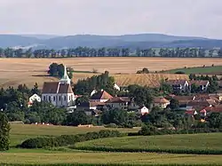 Cizkrajov – Javořice Highlands on horizon