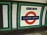 Roundel on the southbound platform