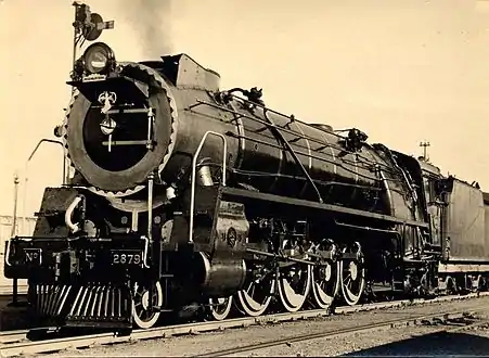 Henschel-built no. 2879 with smoke deflecting cowl, c. 1940