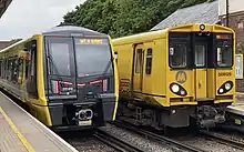 A Class 777 and a Class 508 at Hightown