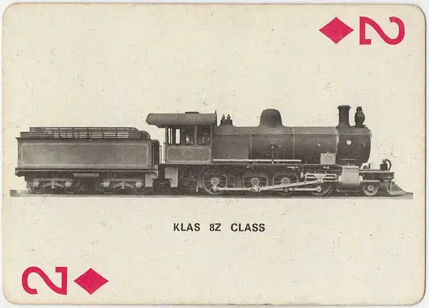 Class 8Z as depicted on a SAR museum playing card