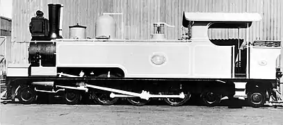 NGR works picture of the rebuilt locomotive with Salter and Ramsbottom safety valves and a large headlight, bearing NGR no. 1, c. 1896