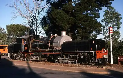 No. 2257 plinted at Grahamstown Station, c. 1991