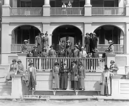 The first class of girls and their instructors at the Alberta Ladies College. 1913. Red Deer and District Archives.