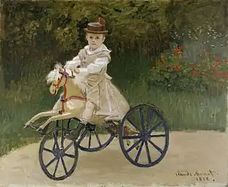 Claude Monet : Jean Monet on a Rocking Horse1872