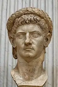 Bust of Emperor Claudius, c. 50 CE, (reworked from a bust of emperor Caligula), Vatican Museums