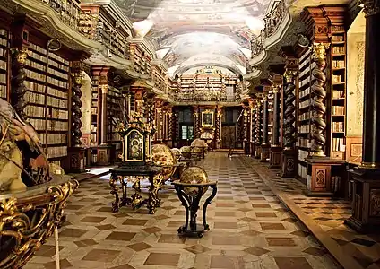 Library of the Clementinum, the Jesuit university in Prague (1722)