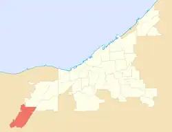 Location in the city of Cleveland