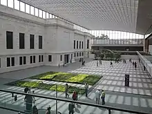 Inside the atrium of the Cleveland Museum of Art