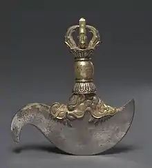 kartika flaying knife, with vajra handle, made in Beijing in 1407