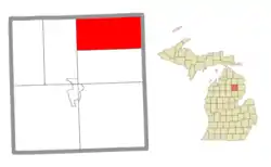 Location within Oscoda County