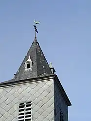 The bell tower of the church