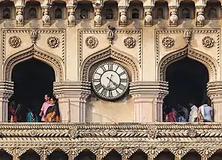 Clock of the Charminar, installed by the 6th Nizam Mir Mahbub Ali Khan