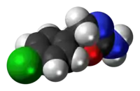 Space-filling model of clominorex