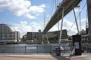 Close-up of Royal Victoria Dock Bridge